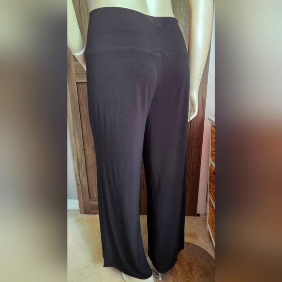 Parallel Pants - 🌹Black Wide Leg Pants with Flowing Silhouette